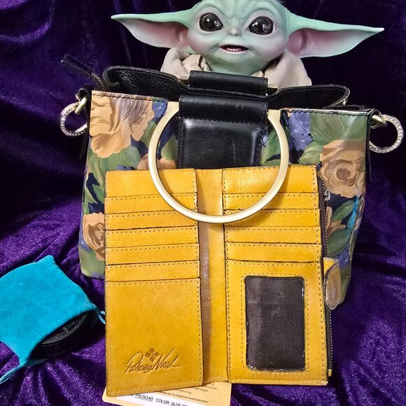 Patricia Nash Empoli Satchel in Blue Sky Rose & Nash Wallet - Picture 10 of 10